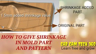 How to give shrinkage in mold and patternNX pattern shrinkage value [upl. by Nosyarg]