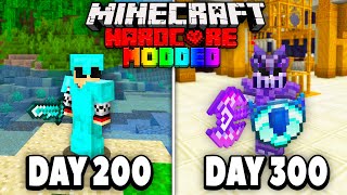 I Survived 300 Days in Modded Hardcore Minecraft 3000 Mods [upl. by Eseilana]