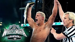 Cody Rhodes conquers The Bloodline to win the WWE Universal Title WrestleMania XL Sunday highlights [upl. by Bogey]