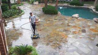 Cleaning flagstone patio [upl. by Juanne]