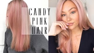 PASTEL PINK HAIR TUTORIAL  NO DYE  Hollie Hobin [upl. by Cristine746]