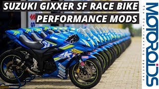 Suzuki Gixxer Cup  Gixxer SF Race Bike Modifications Explained [upl. by Truitt84]