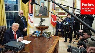 BREAKING NEWS Trump Signs Raft Of New Executive Orders While Taking Questions From Reporters [upl. by Schlicher44]