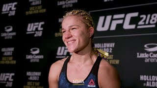 UFC 218 Felice Herrig Says Cortney Casey Flicked A ‘Booger Blood Chunk’ At Her During Fight [upl. by Tifanie]