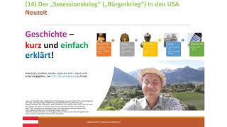 14 Der „Sezessionskrieg“ „Bürgerkrieg“ in den USA [upl. by Ynots374]