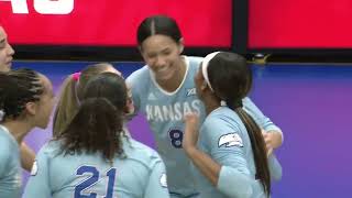 23 Baylor vs 17 Kansas  NCAA Women Volleyball Nov 152023 [upl. by Attevad]