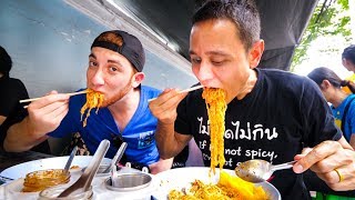 Thai Street Food in Bangkok  MOST POPULAR LUNCH Noodles in Downtown Silom Thailand [upl. by Asenaj]