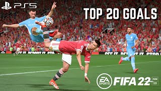 FIFA 22  TOP 20 GOALS 1  4K [upl. by Schilt]