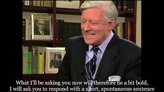 German Chancellor Helmut Schmidt on world leaders [upl. by Ssilem]