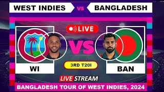 West Indies vs Bangladesh T20 Live Cricket  Bangladesh tour of West Indies English Commentary [upl. by Decamp]