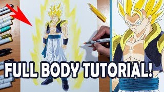 How To Draw GOGETA  FULL BODY Tutorial [upl. by Houghton]