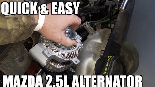 How to Replace Alternator 0712 Mazda 6 [upl. by Renba]