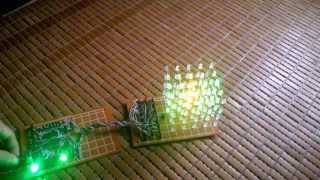 LED CUBE using digital IC 5554017 [upl. by Anitak]