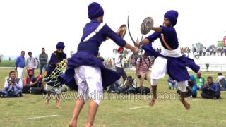 Sword fight in Punjab Sikh Gatka style [upl. by Orferd]