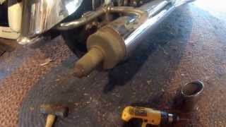 Honda Shadow ACE Tourer Exhaust Mod [upl. by Ailyn]