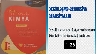 Kimya test toplusu 2023 Oksidləşməreduksiya reaksiyaları tənliklərinin əmsallaşdırılması 126 [upl. by Enitnelav]