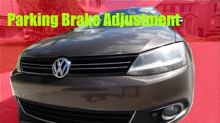 Jetta MK6 How to Adjust Parking Brake [upl. by Narot23]