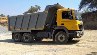 Bharat Benz 2523 6x4 Tipper Truck Turns with full load [upl. by Asha94]