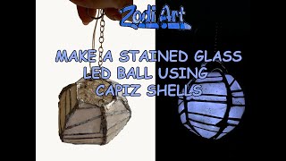 Make a stained glass led ball using capiz shells [upl. by Nywroc]