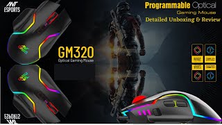 Ant Esports GM320 RGB Programmable Optical Gaming Mouse  Detailed Review  Unboxing [upl. by Yrrol960]