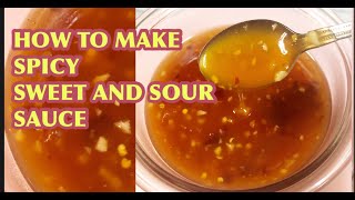 HOW TO MAKE HOMEMADE SPICY SWEET AND SOUR SAUCE SIMPLE AND EASY RECIPE BY HANNA COOKING [upl. by Ameline950]