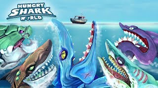 ALL quotquot LARGE SHARKS  Hungry Shark World  Ep 55 HD [upl. by Esil]