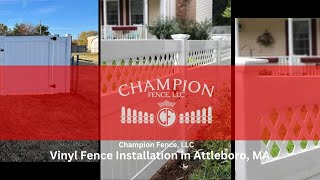 Vinyl Fence Installation in Attleboro MA  Champion Fence LLC [upl. by Ailahtan]