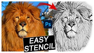 Photoshop Tutorial  How To Turn a Photo Into a Stencil [upl. by Inat615]