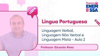 PREPARA ENEM  LÍNGUA PORTUGUESA  LINGUAGEM VERBAL LINGUAGEM NÃO VERBAL E LINGUAGEM MISTA  AULA 2 [upl. by Siwel]