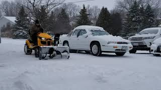 Cub Cadet XT3 Bercomac 48quot Blower Snowstorm Evelyn [upl. by Tse]