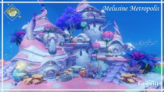 🪼Melusine Metropolis🪼 Swirling Isles Clearbreak Surf  Serenitea Pot Genshin Impact [upl. by Aihseit]