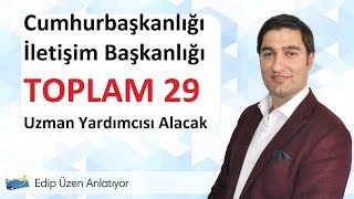 Cumhurbaşkanlığı İletişim Başkanlığı 29 uzman yardımcısı alacak29122018 [upl. by Yenobe]