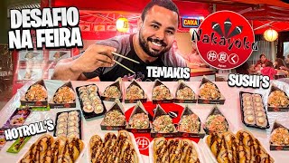 BUGANDO A FEIRA GASTRONÔMICA  COMIDA JAPONESA [upl. by Mccomb]