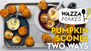 Pumpkin scone recipe two ways  delicious Australia [upl. by Asilrac]