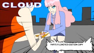 “TUG O WAR” Cloud Senpai Fangirl VS GF Heart Attack Rampage  FNF Animation [upl. by Johnsten794]