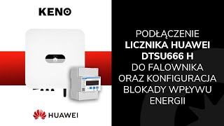 KENO  Podłączenie licznika HUAWEI DTSU666 H do falownika oraz konfiguracja blokady wypływu energii [upl. by Dessma789]