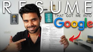 The Resume that got me into GOOGLE [upl. by Lydnek]