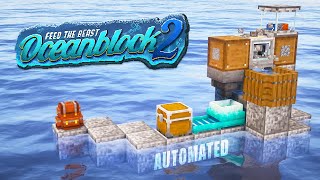 FTB OceanBlock 2 EP2 Air Drops and Sluice Automation [upl. by Tamiko]