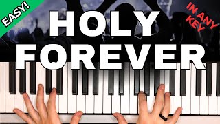 Holy Forever  CeCe Winans  Bethel  EASY Piano Tutorial In EVERY Key  Chord Chart [upl. by Rosa]