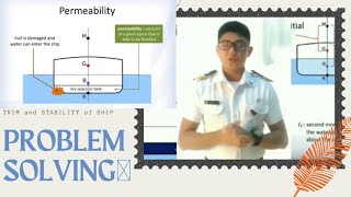 SEAMANSHIP 6 PERMEABILITY TRIM and STABILITY Problem Solving example [upl. by Mitzl]