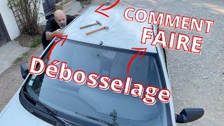 COMMENT DEBOSSELER un toit peugeot 405 [upl. by Llirrehs]