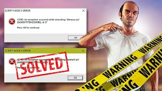 How To Fix An exception occurred while executing Menyooasi Error ✅  GTA V Script Hook V Error Fix [upl. by Hittel]