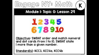 Engage NY Kindergarten Module 1 Lesson 29 [upl. by Eleanora37]