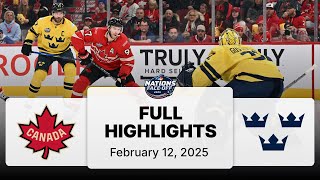 Canada vs Sweden  4 Nations FaceOff Highlights  February 12 2025 [upl. by Macnair]