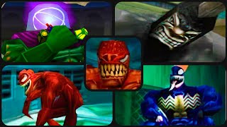 SPIDERMAN PS1 All Bosses [upl. by Supen607]