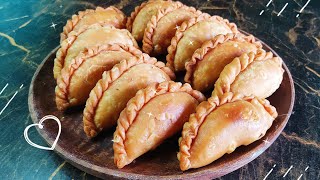 Simple and Easy Mawa Gujiya Recipe  How to make mawa gujiya  Mawa Gujiya Recipe at home 😋 [upl. by Tippets]