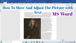 How To Adjust the Picture Along With Text In MS Word  Fit Text Side By Side of an Image in Word [upl. by Gilberta]