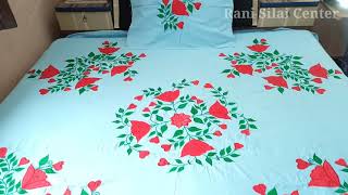 Beautiful aplic bed sheet design [upl. by Ritchie]