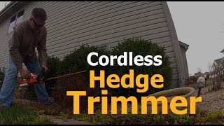 Black And Decker Cordless Hedge Trimmer Review [upl. by Eadas]