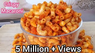 Crispy Macaroni Snacks  Macaroni kurkure Recipe [upl. by Oicram309]